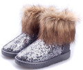 Ankle Boots Women Winter Short Snow Boot Turning Over Wool Warm