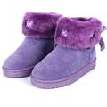 Ankle Boots Women Winter Short Snow Boot Turning Over Wool Warm