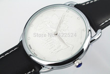 Fashion Brand Man watch Women Relief famous Dress Watch leather wristwatch Quartz Clock Steel lovers watch