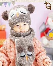 Portable Popular Set Winter Baby Hat Boy Girl Kids Warm Hat Cap Scarf 1 5 Years