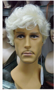 Middle aged and old wig gray old man wig wig film and television men s white