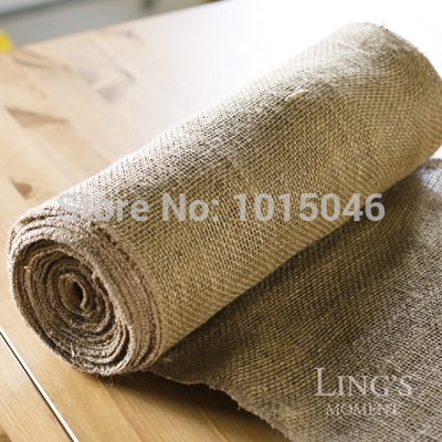 Table  35.5cm Free Runner Fabric table Burlap Shipping  Width  10 runner Meters width Jute