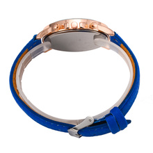 2014 New Gold Women Dress Watches Luxury bracelet Geneva Roman Numerals Faux Leather Analog Quartz Wrist
