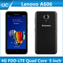 Original New Arrival Lenovo A606 4G FDD LTE WCDMA Android 4.4 MTK6582 Quad Core 1.3GHz 4G R0M 5.0 Inch 5.0MP WCDMA Mobile Phone