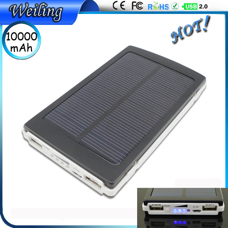 Aluminum solar AC Power Bank 10000mah Power Bank made in china power bank for blackberry smartphone
