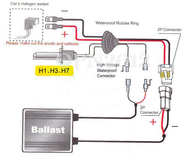 Подключения биксенона h4 схема