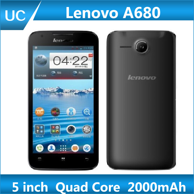 Original 5 0 inch Lenovo A680 phone MTK6582M Quad core 1 3GHz 512MB RAM 4GB ROM