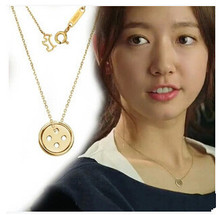 Program Pinocchio Lucky Button Necklace Brand T Park Shin-hye’s Words Gold/Silver/Rose Gold Round Shape Necklace Fine Jewelry