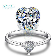AMOR   BRAND THE FLOWER OF LOVE SERIES 100%  NATURAL DIAMOND 18K WHITE GOLD RING JEWELRY  JBFZSJZ282