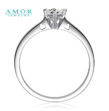 AMOR BRAND THE FLOWER OF LOVE SERIES 100 NATURAL DIAMOND 18K WHITE GOLD RING JEWELRY JBFZSJZ282