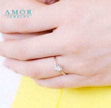 AMOR BRAND THE FLOWER OF LOVE SERIES 100 NATURAL DIAMOND 18K WHITE GOLD RING JEWELRY JBFZSJZ282