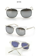 Vogue leader Clip on Sunglasses mirror sun glasses for men blue ray block oculos sol masculino