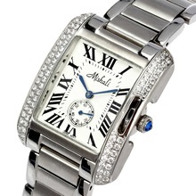 Brand New Women Luxury Top Quality Stainless Steel Wrist Watches Shiny Crystal Setting Ionic Rose Gold