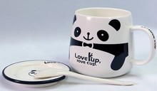 Classic Cute Cartoon Panda Couple Coffee Cup