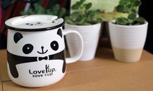 Free Shipping Classic Cute Cartoon Panda Couple Coffee Cup