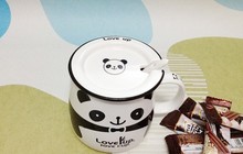 Free Shipping Classic Cute Cartoon Panda Couple Coffee Cup