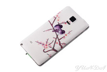 3D cameo For Samsung galaxy note 4 case N9100 Relief painted Eiffel Tower flower pattern Battery