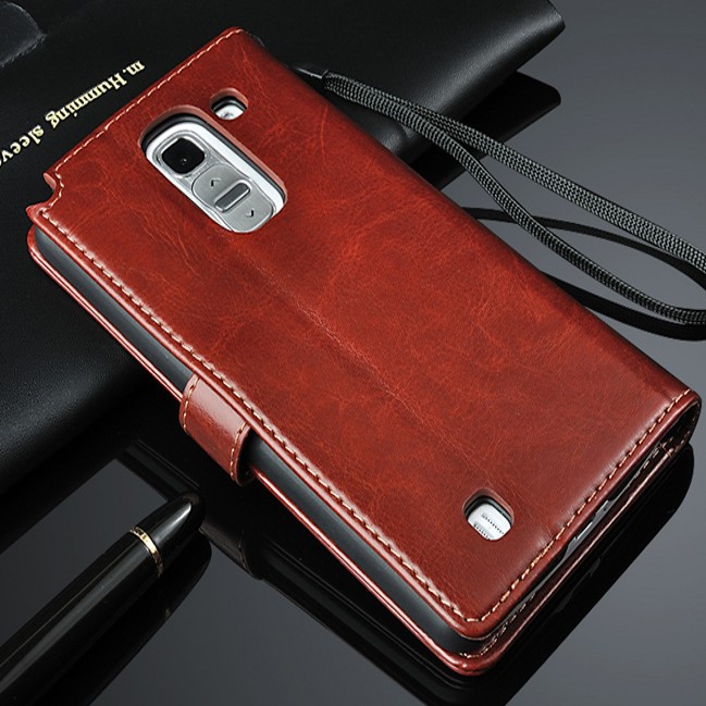 G2 Case High Quality Luxury Retro Crazy Horse Pattern PU Leather Flip Case For LG G2