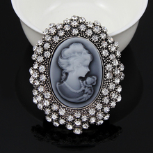 cameo brooch queen New Arrival Lady’s  Broach  resin jewelry for wedding women pins