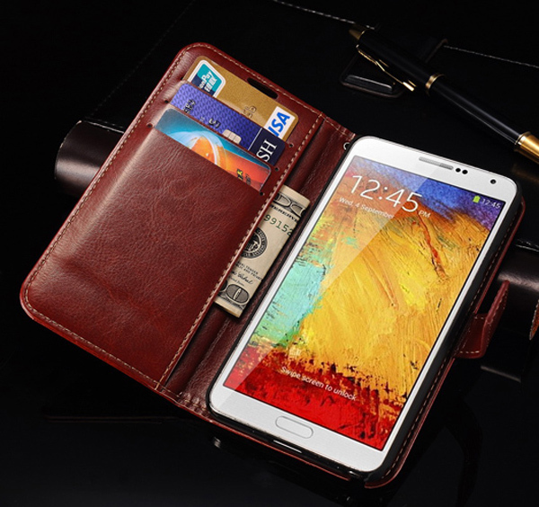 Note3 Retro Leather Case For Samsung Galaxy Note 3 N9000 N9005 N9006 Flip Wallet Capa With