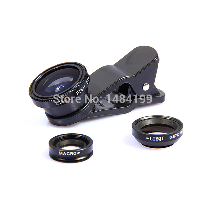 Electronic accessories Smart Phone lens Fish Eye Macro Wide Angle 3 In 1 Clip Mobile Phone