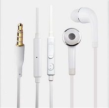 Brand New 3.5mm White Earphone Headphones Earpods With Volume&Mic Earphones For Samsung Galaxy S4 Mobile Phone Free shipping