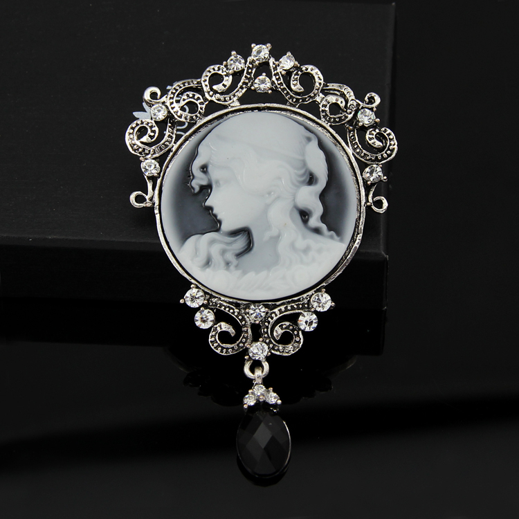 vintage silver brooch drop queen New Arrival Lady s Broach resin jewelry for wedding women pins