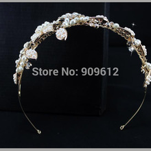 2015 top quality Hand Made Unique Rhinestone Clear Crystal flower Wedding Party Women Bridal Accessories Hair