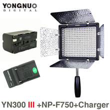Yongnuo YN300 III 5500K CRI95 LED Video Light w NP F970 Battery Charger DSLR Camera Photography