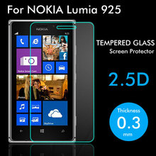 Premium 9H Hardness 0.3mm 2.5D Tempered Glass Screen Protector For Nokia Lumia 925 925T Protective Film with Retail Package