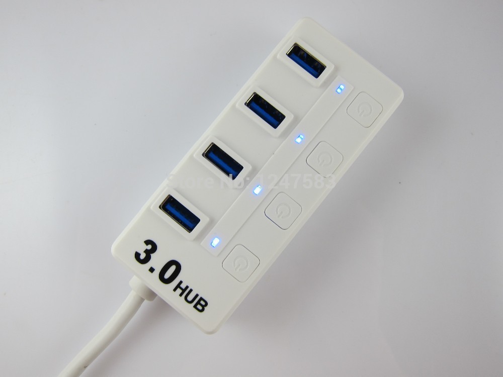 Купить 10pcs/lot 4 порт высокая скорость usb 3.0 хаб с СД-индикатор ...