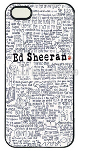 2015 Hot Sale ED Sheeran Song Quotes Plastic Hard Back Luxury Printing ...