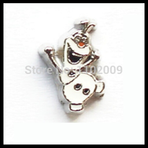 New Olaf Floating Charms Snow Man Pendants For Floating Locket Accessories