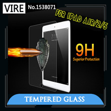 Top Quality 0.3mm LCD Clear Front Tempered Glass Screen Protector Film For iPad Air 1/2