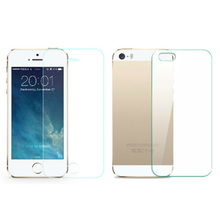 Front Back Premium Real Tempered Glass Film Screen Protector for iPhone 4 4S Free shipping
