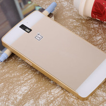 One plus case Luxury slim Aluminum Frame PC Back Cover mobile phone Covers Protective Cases For