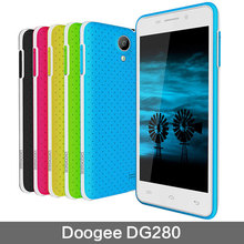 Hot Mtk6582 Doogee Mobile Phone DG280 4.5″ IPS Android 4.4 Cell Phones Smartphone Original   Quad Core 3G  1GB RAM 8GB ROM