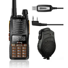 2015 Baofeng GT-5 VHF/UHF 136-174/400-520MHz Dual-Band FM Ham Two-way Radio Walkie Talkie + Programming Cable + Dual-PTT Speaker