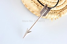 Silver Arrow Necklaces Cupid Pendant Men Necklaces For Men Jewelry New Fashion Charms Wax Cord