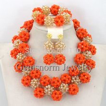 Amazing New 2015 Wedding Bridal Jewelry Set Nigerian Costume Jewelry Set 18K Gold Jewelry Set Dubai