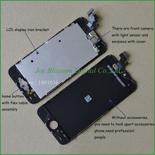 100 Original LCD Screen Display Digitizer Assembly For iPhone 5 lcd display for iphone 5G black