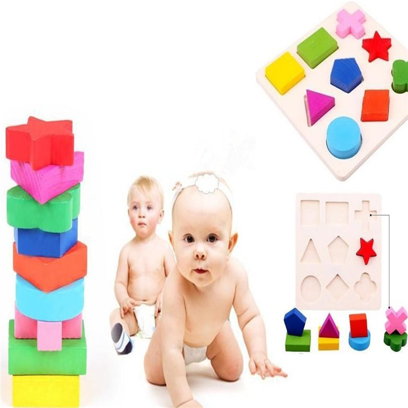 Купить лучшие деревянные 9 формы красочные головоломки игрушка baby ...