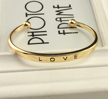 Promotion Love bracelet cuff fashion cheap women bracelet gold silver rose gold wholesale 3pcs lot free