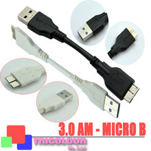 100pcs 2015 DHL Shipping 10 CM Short USB 3.0 Cable A Male To Micro B Male Plugs Adapter Cable Cord 3.0 AM – MICRO B #LQV115