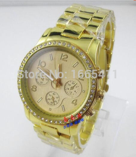 Men Women Stainless steel quartz lady fashion female watch precise quartz wristwatches Micheael kors diamond Quartz