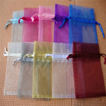 100 Pieces 9 12cm 9 Colors High Quality Organza Yarn Ribbon Bags Jewelry Packing Candy Bags