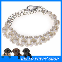 Free Shipping Hot Selling Pet Jewelry Accessory Dog Pearl Collar Chain Puppy Dog Necklace