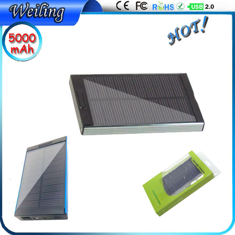 OEM solar New Design Power Bank 5000mah aa battery Power Bank USB Charger Power Bank for