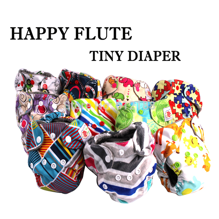 Happy Flute 10 pcs belly button newborn cloth diaper fit 3kg baby free shipping