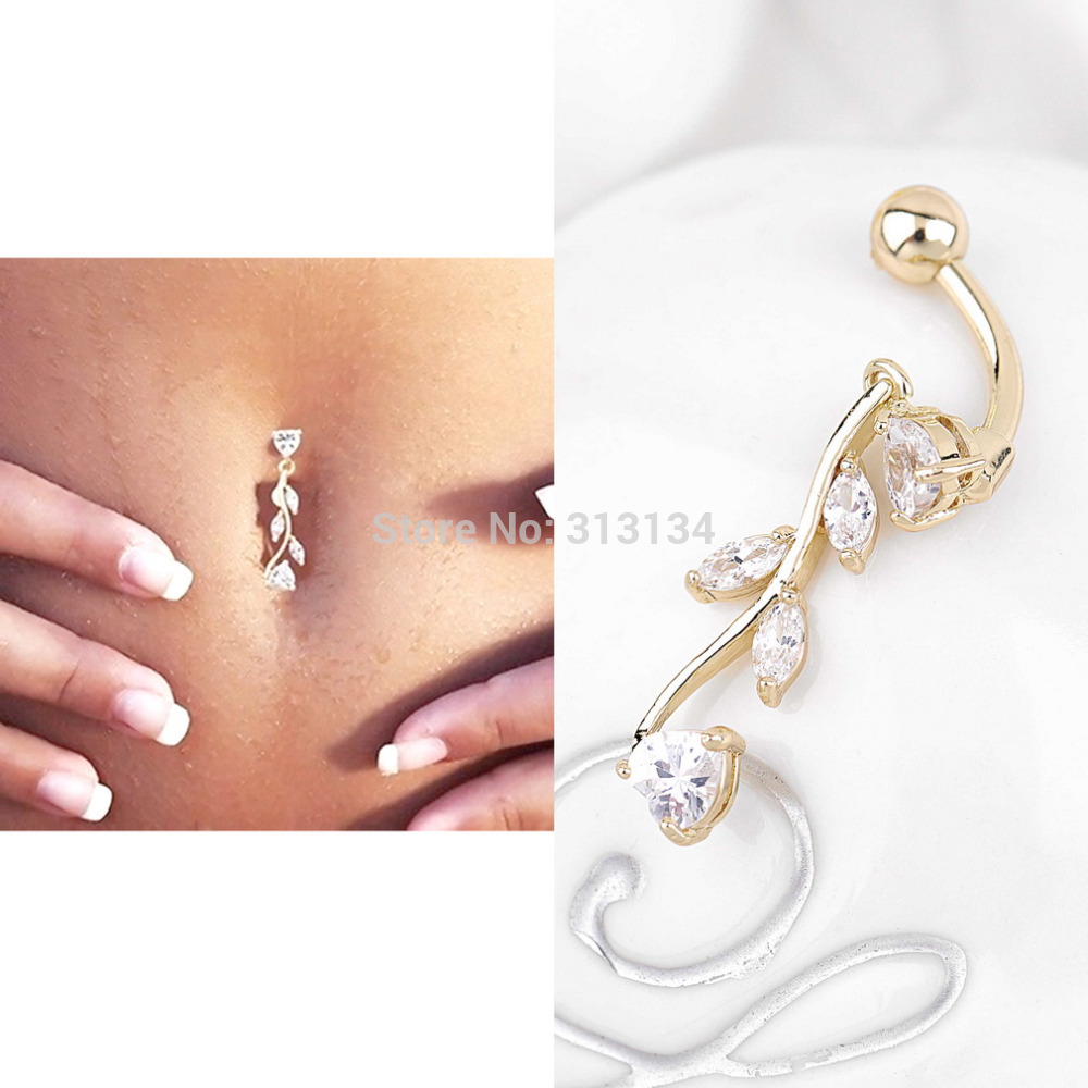 1pc Women Sexy Body Jewelry Navel Dangle Belly Barbell Button Bar Ring Body piercing Art Belly